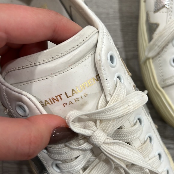 Saint Laurent
Court Classic Leather Platform Sneaker, Off White/Platinum - Picture 4 of 7